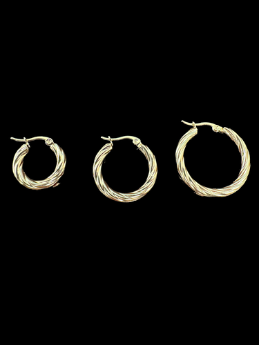 3 sizes of Small Hoop Earrings