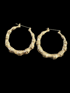 Small, Med and Large Bamboo Hoop Earrings